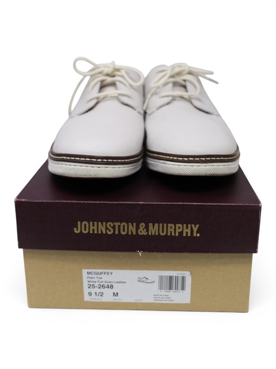 Johnston & Murphy McGuffey Sheepskin White Leather Lace-Up Shoes – Men\'s Size 9. main image 5